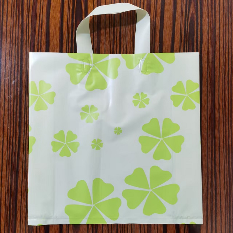 韩版叶子加厚服装店打包袋购物袋手提包装袋塑料袋女装礼品袋定制