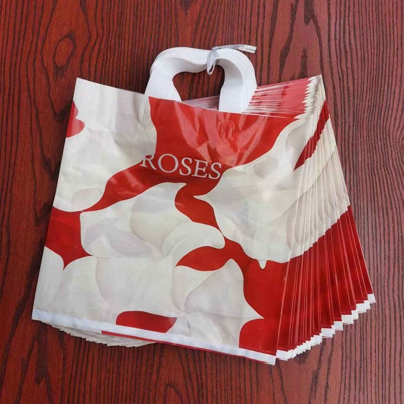 手提袋服装包装袋塑料袋子时尚玫瑰购物袋加厚小包装袋礼品购物袋