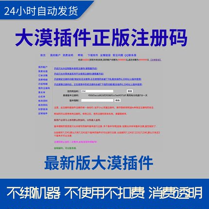 大漠插件注册码正版VIP注册码有易语言按键精灵c++有注册示例工具