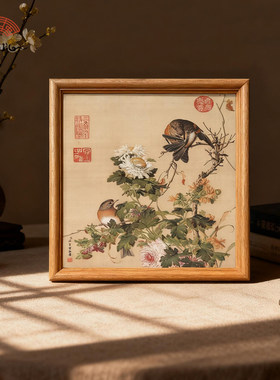 （仙萼长春图） 国风摆台现代餐厅挂画郎世宁国画