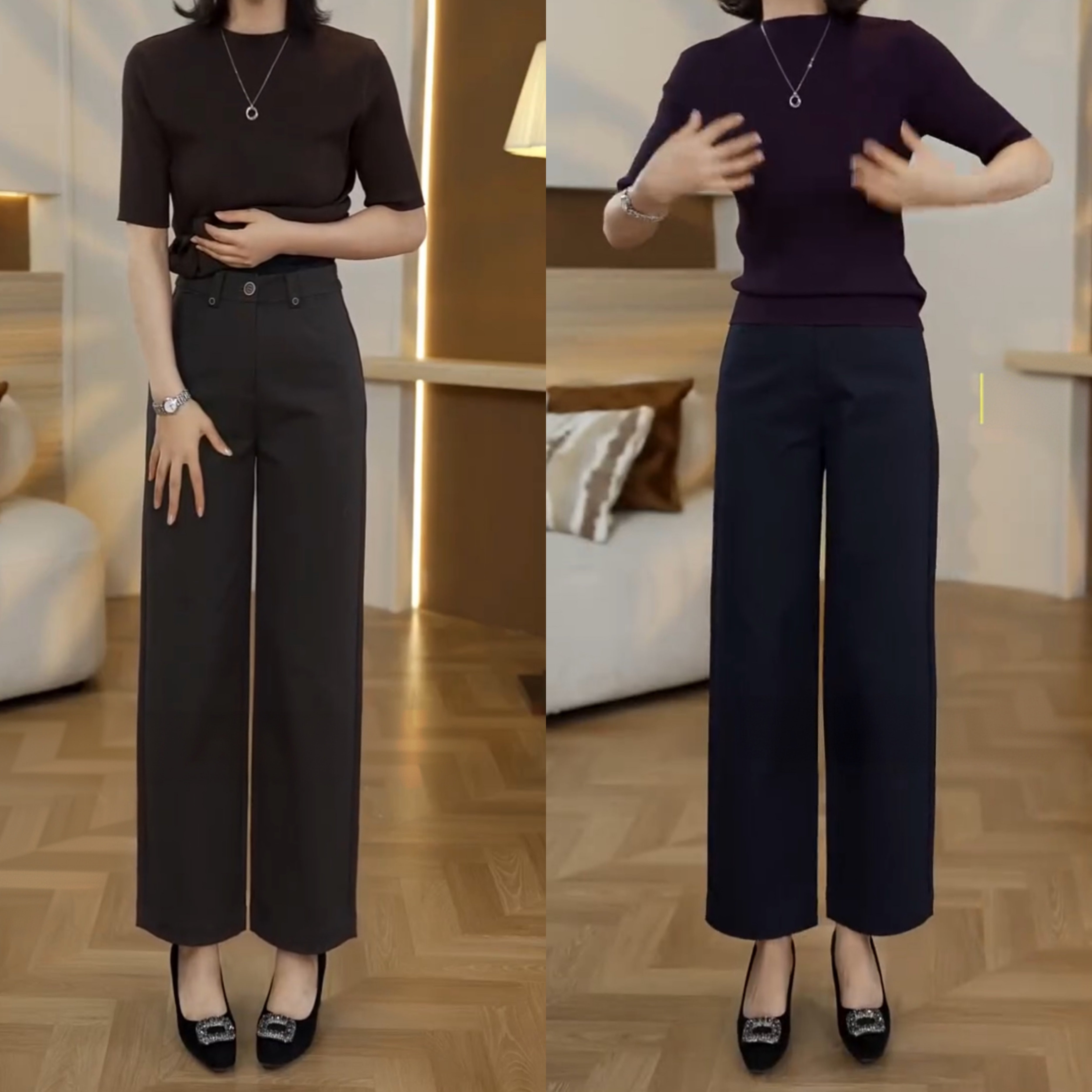 九分窄版直筒裤女2026新款中年妈妈裤子小个子显瘦百搭大码烟管裤