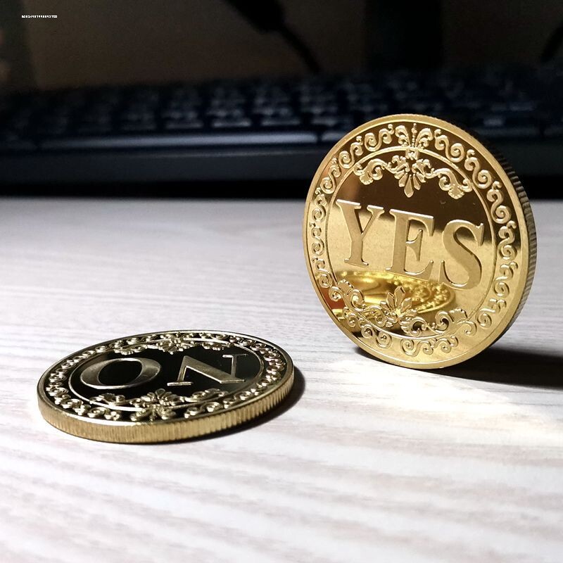 决策币yesno游戏币花式硬币纪念章 幸运复古礼品许愿金币魔术