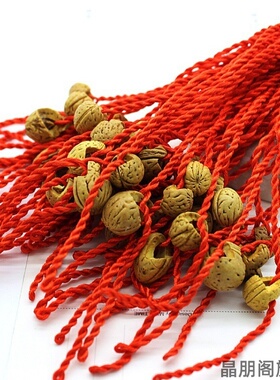 婴儿宝宝猪精红手绳桃胡