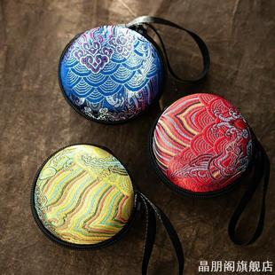 布艺便捷棉麻国民纳拉小茶新中式包袋包户高雅茶杯便携包单杯