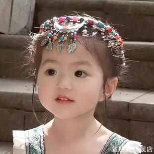 藏族头额头饰民族风流苏额头串珠古风额饰个性抹额手工西藏饰品