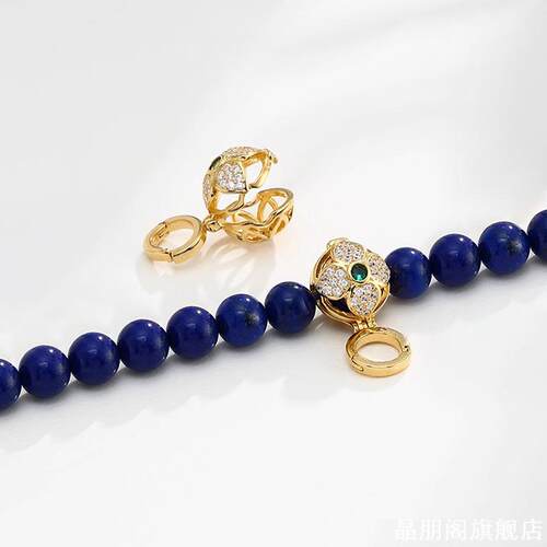 珍珠项链扣金色星球吊坠扣头吊坠连接扣DIY项链挂件球形万能扣
