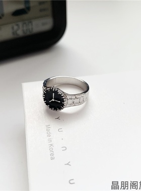 简约风手表式设计戒指女