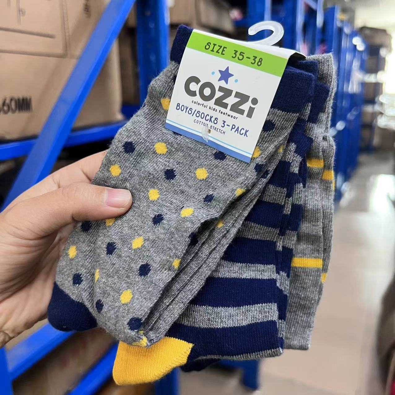 外贸 Better Cotton 纯棉儿童中筒袜子 四季款常规厚度男孩2-12岁