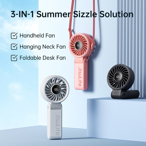 JISULIFE Handheld Fan Life7 USB Mini Fan Foldable Portable