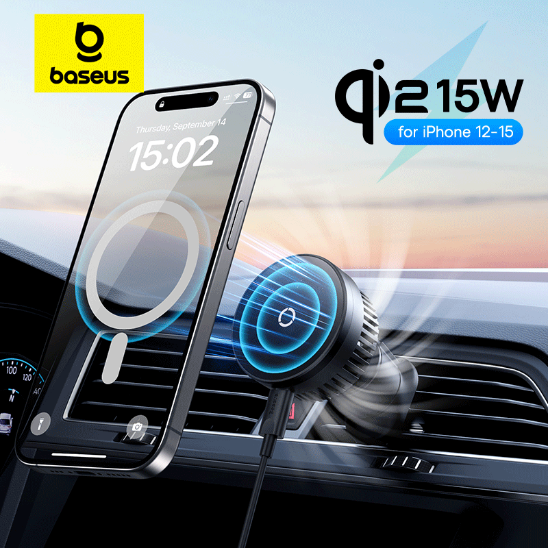 Baseus Qi2 MagSafe 15W Magnetic Car Wireless Charger Mount