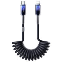 Jiletang 30W Fast charging Spring data Cable 1.5-meter PD mobile Phone charging cable Type-C brknit compatible with Apple Retractable Spring Car Phone Charger Cable thumbnail 4