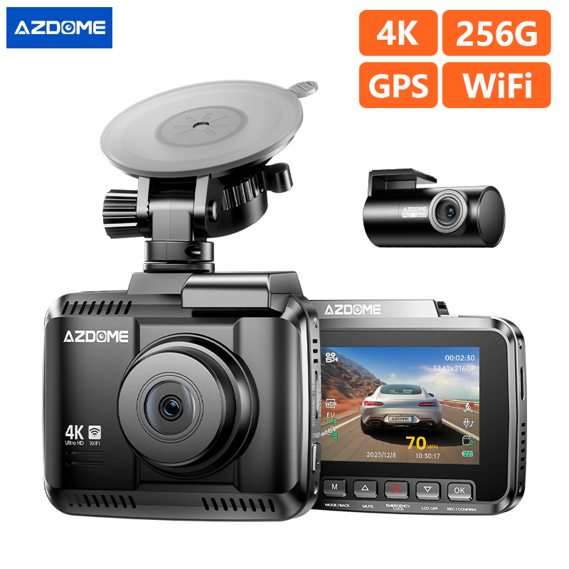 AZDOME GS63H Pro 4K UHD Dash Cam 1080P Rear Camera BT GPS