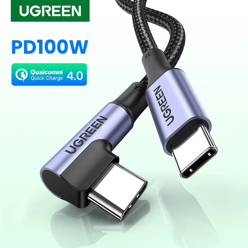 UGREEN Elbow Cable PD100W 60W USB C To USB Type C Cable