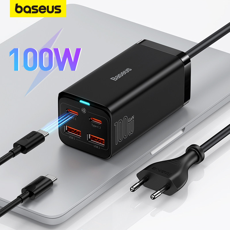 Baseus 100W 65W GaN Charger Desktop Laptop Fast Charger 4 in 1 Adapter EU欧规充电器适用iPhone 14 Pro使用感如何?