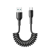 Jiletang 30W Fast charging Spring data Cable 1.5-meter PD mobile Phone charging cable Type-C brknit compatible with Apple Retractable Spring Car Phone Charger Cable thumbnail 2