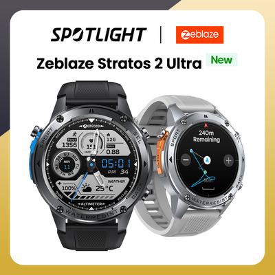 Zeblaze Stratos 2 Ultra GPS Smart Watch 10 ATM Voice Calling