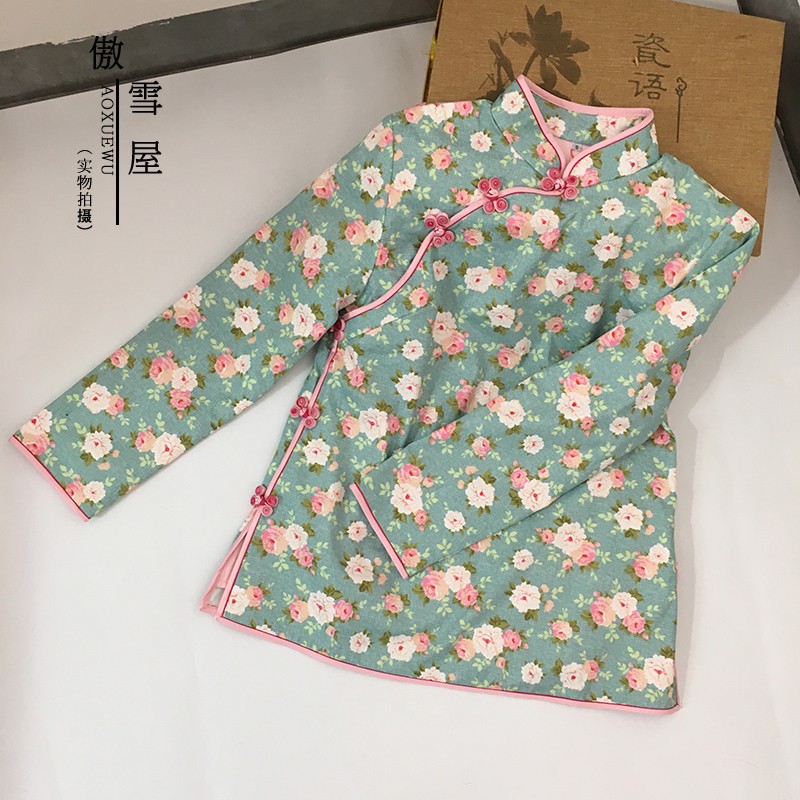 傲雪屋修身保暖文艺汉服旗袍上衣
