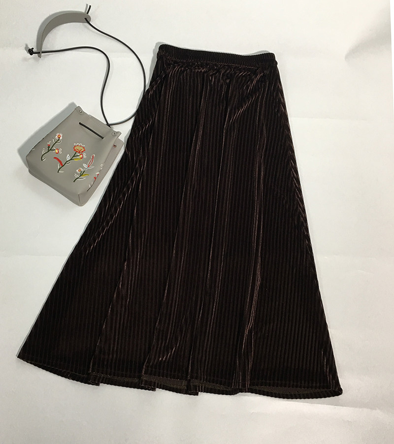 Aoxue Versatile velvet fold Body longuette Retro literature natural Summer dress skirt Bodyin the Women's clothing/Boutique , Skirts  category - from Buy2taobao.com to provide professional Taobao agent buy service