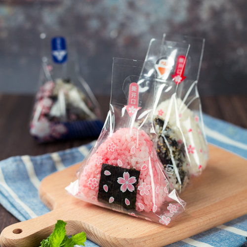 三角饭团包装袋饭团包装纸日式包饭模具寿司袋子可微波加热送贴纸 - 封面