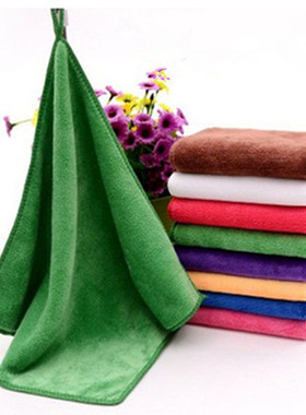 酒店抹布厨房家务清洁擦桌超细纤维30X30吸水不掉毛保洁毛巾加厚