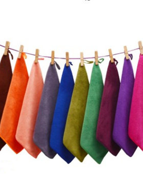 超细纤维白色抹布吸水不掉毛30x30擦桌洗碗厨房清洁保洁毛巾加厚