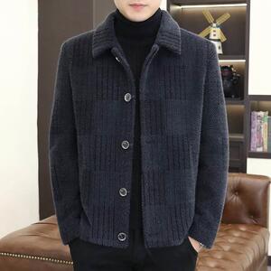 2024新款春秋季上新男士毛呢大衣短款风衣高端金貂绒夹克保暖外套