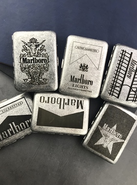 【祝融烟具】创意古银双枪16支烟盒精雕万宝路便携男士烟夹礼物