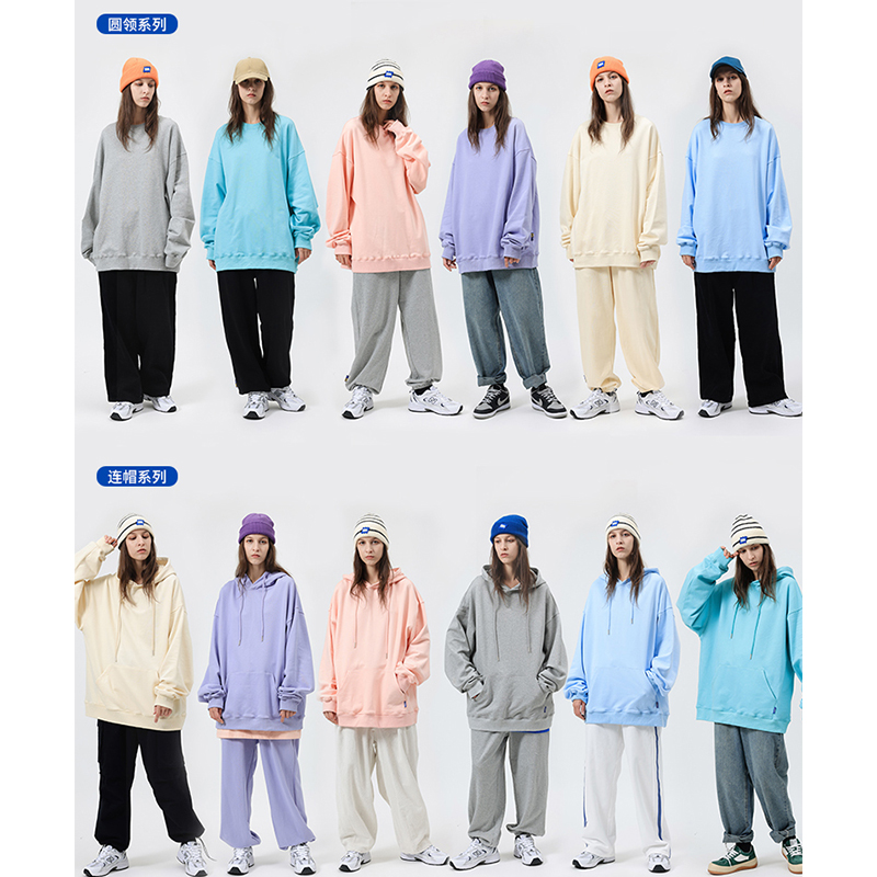 zuobeika国潮纯色卫衣宽松bfbf