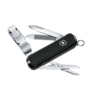 维氏瑞士军士刀0.6463.3理容伴侣黑柄65mm指甲钳指甲刀剪刀折叠刀