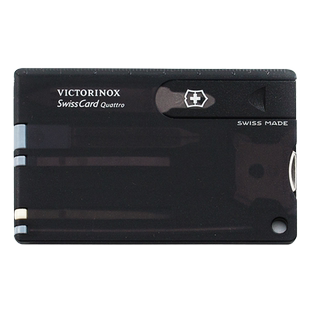 维氏瑞士军刀 瑞士卡0.7233.T3黑透色 便携式卡片刀瑞士刀改锥款