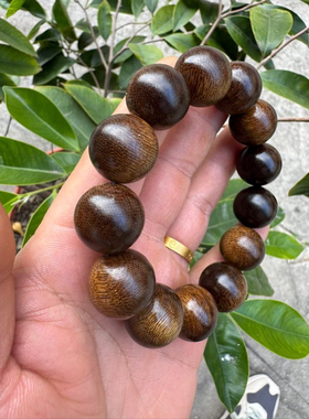 质检款海南黄油沉香手串沉水款1.8cm＊13颗佛珠手链46克花香奶香