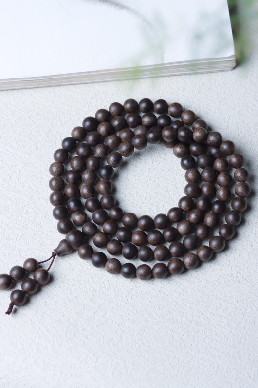 文莱软丝九分沉沉香手串8mm*108颗项链男女士毛衣链花香乳香佛珠