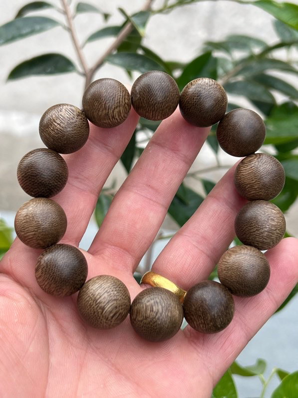 文莱沉香手串1.6㎝佛珠手链约41克男女士文玩念珠药香韵清甜