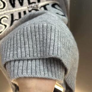 80斤 衣长55CM 140斤 简约风圆领毛衣 2024年新款