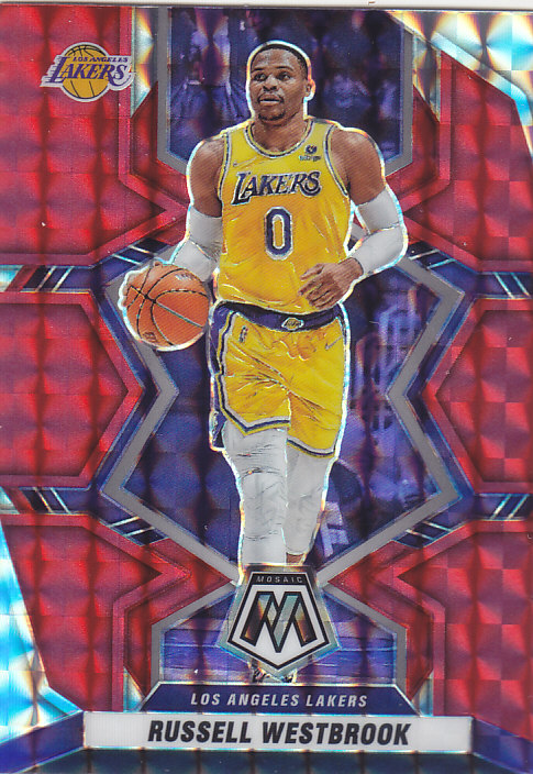 NBA帕尼尼球星卡2122马赛克普卡红折射凑套#51威斯布鲁克