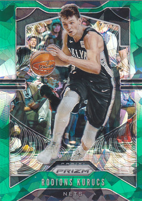 NBA球星卡帕尼尼1920Prizm绿碎冰折射彩虹凑套#52罗季翁斯-库鲁茨