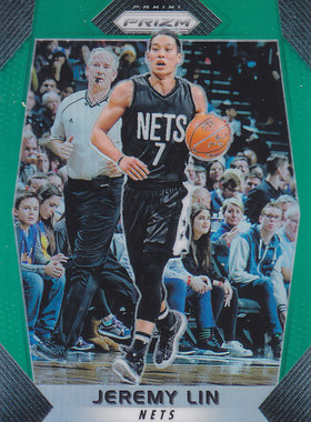 NBA球星卡panini1718Prizm普卡绿色平行绿折#151林书豪