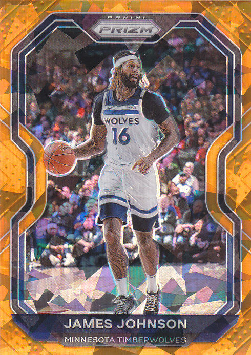 nba球星卡帕尼尼2021prizm橙碎冰折凑套#247詹姆斯约翰逊