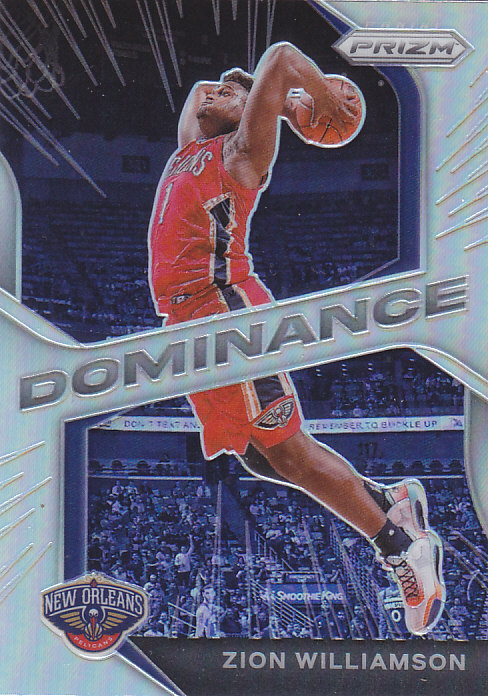 NBA球星卡2021Prizm统治特卡银折#15锡安