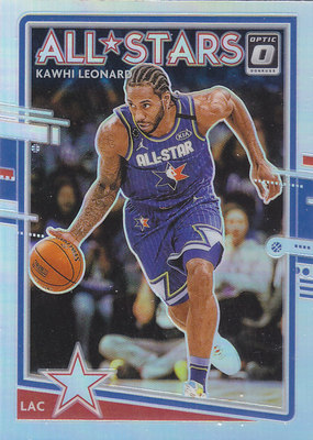 NBA球星卡帕尼尼2021Optic全明星银折特卡#1莱昂纳德