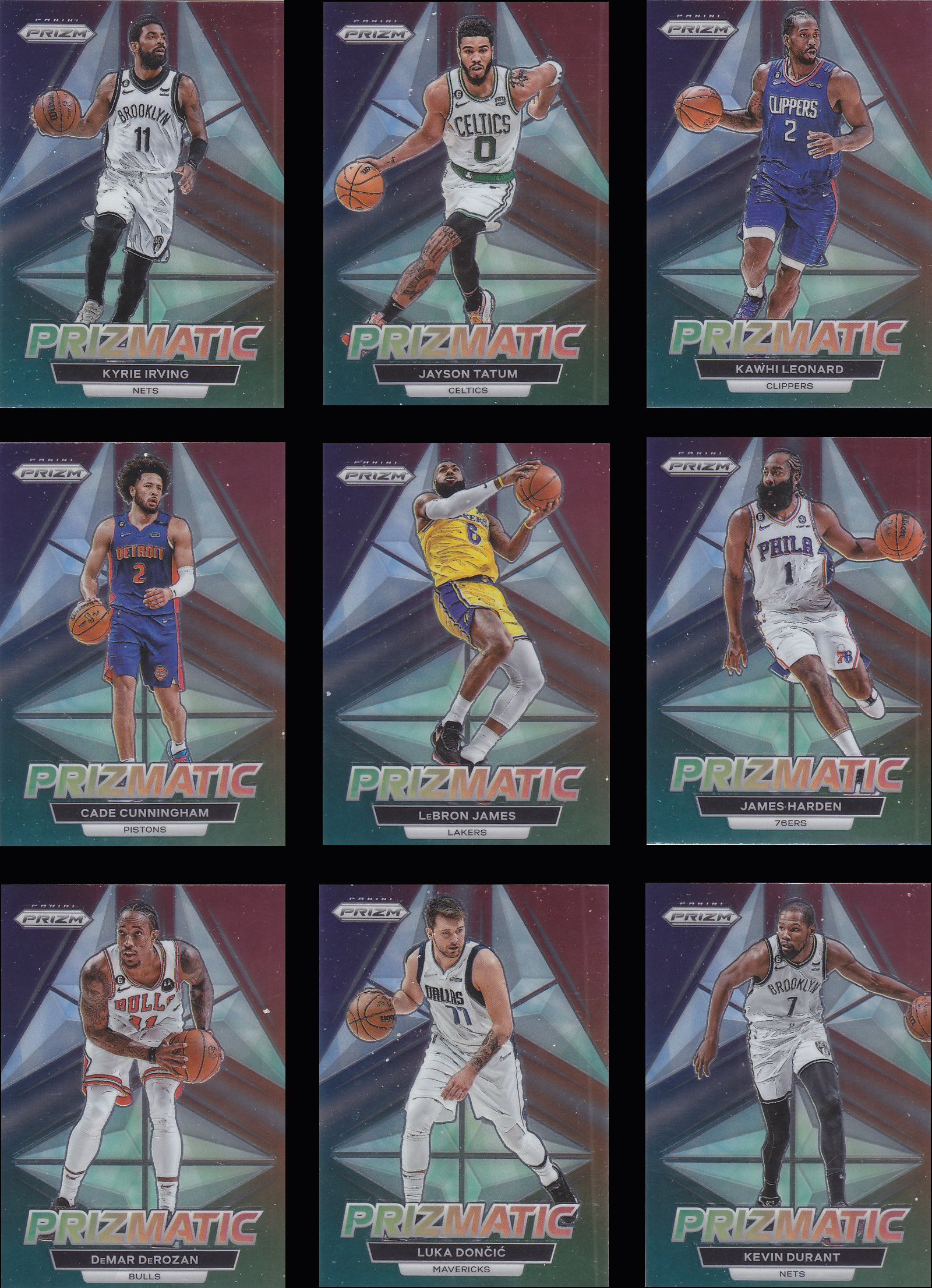 NBA帕尼尼球星卡Prizm2223棱镜特卡Prizmatic凑套No1-20