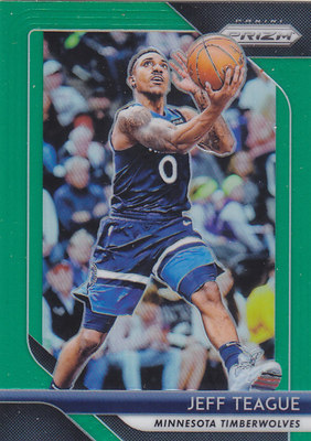 NBA球星卡panini1819Prizm普卡绿色平行绿折#57杰夫蒂格