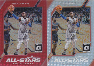 NBA球星卡帕尼尼1718Optic全明星特卡凑套米尔萨普银折红折99编