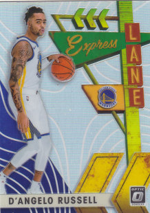 NBA球星卡panini1920Optic快车道银折特卡#21德安吉洛-拉塞尔