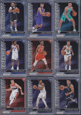 NBA球星卡帕尼尼2021Prizm特卡Emergent新秀凑套No21-30