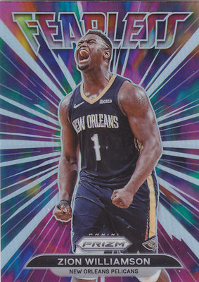 NBA球星卡Prizm2122特卡银折Fearless凑套#1锡安