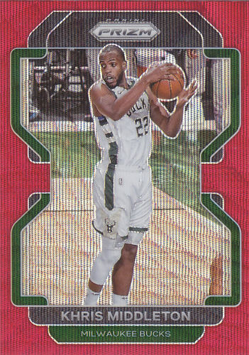 NBA球星卡帕尼尼2122Prizm普卡红波纹折凑套#128米德尔顿