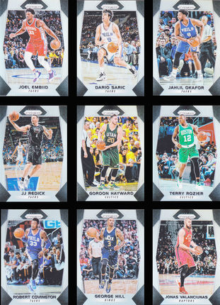 NBA球星卡panini1718Prizm普卡银折凑套No1-No50恩比德克雷汤普森