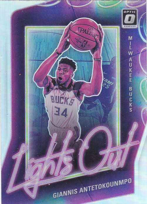 NBA帕尼尼球星卡Optic2021霓虹灯特卡银折凑套#11字母哥