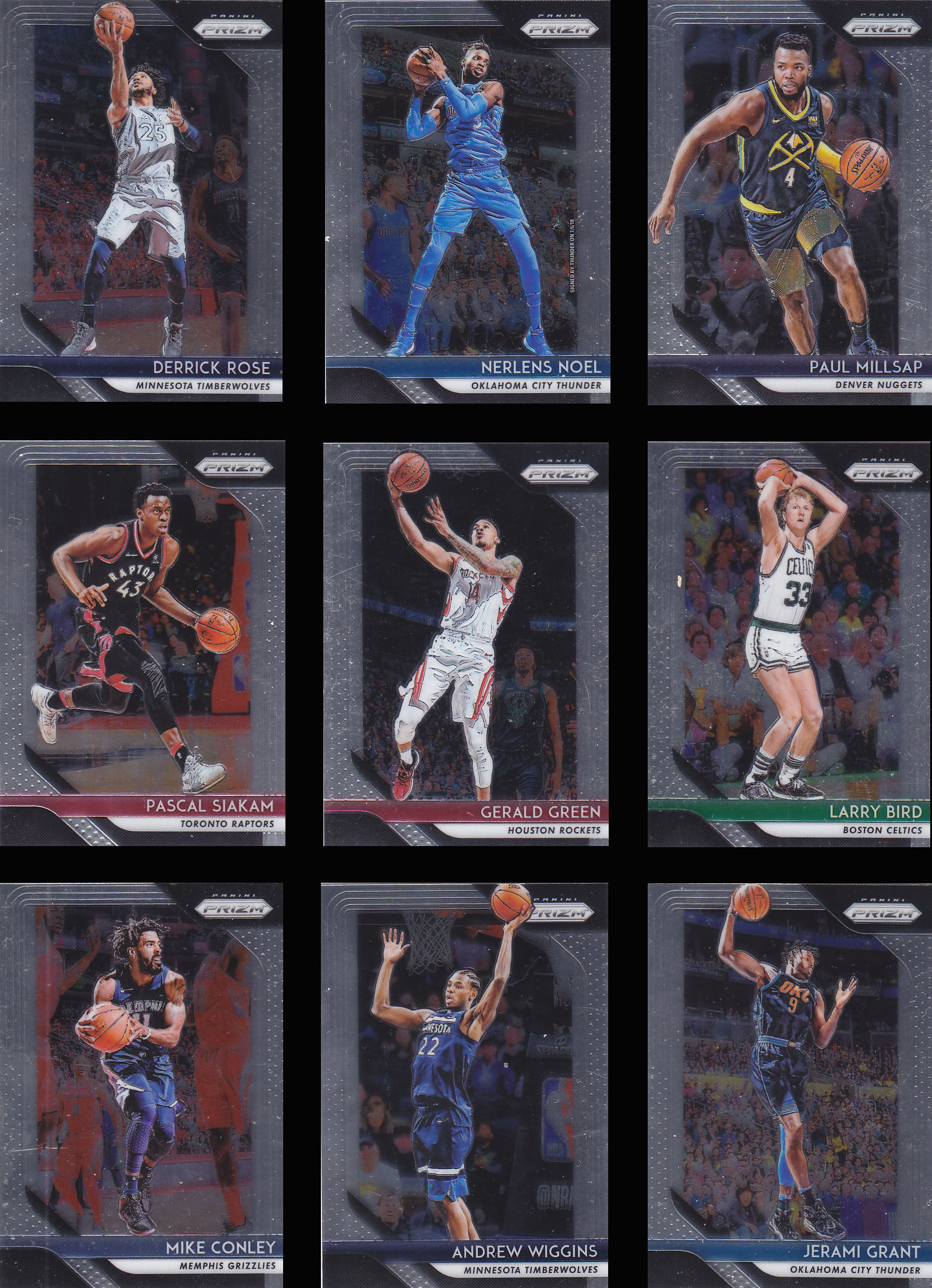 NBA球星卡帕尼尼1819Prizm普卡Base凑套No76-100